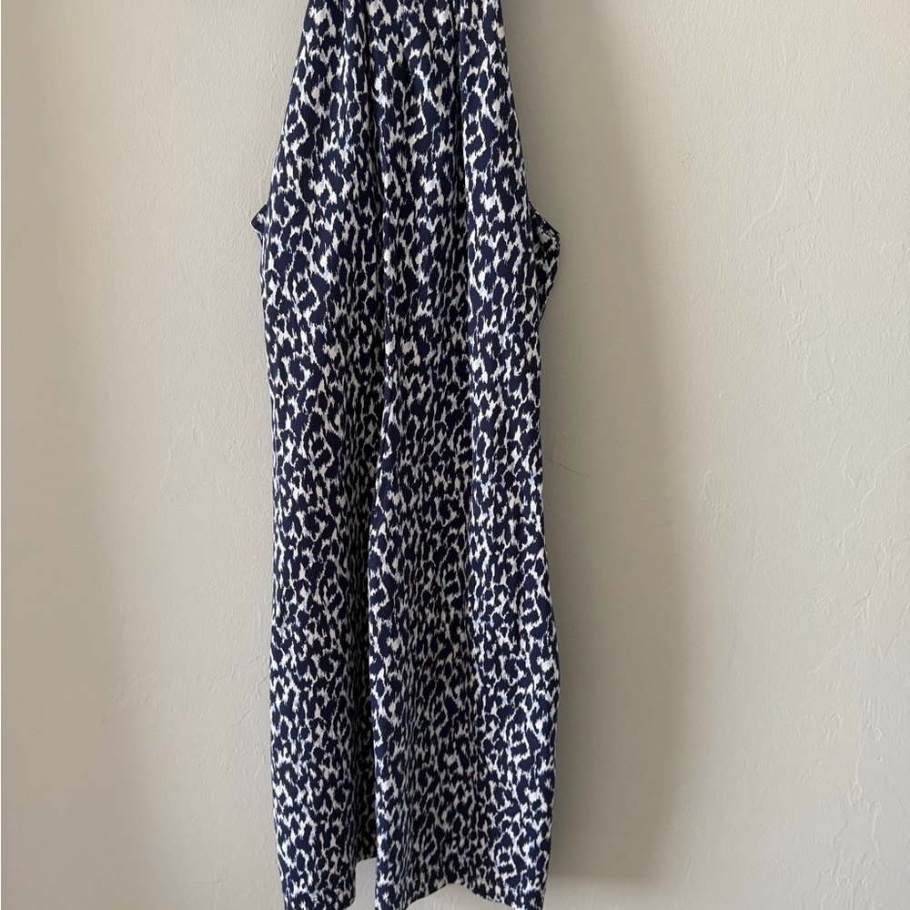 Women's Navy and White Printed dress